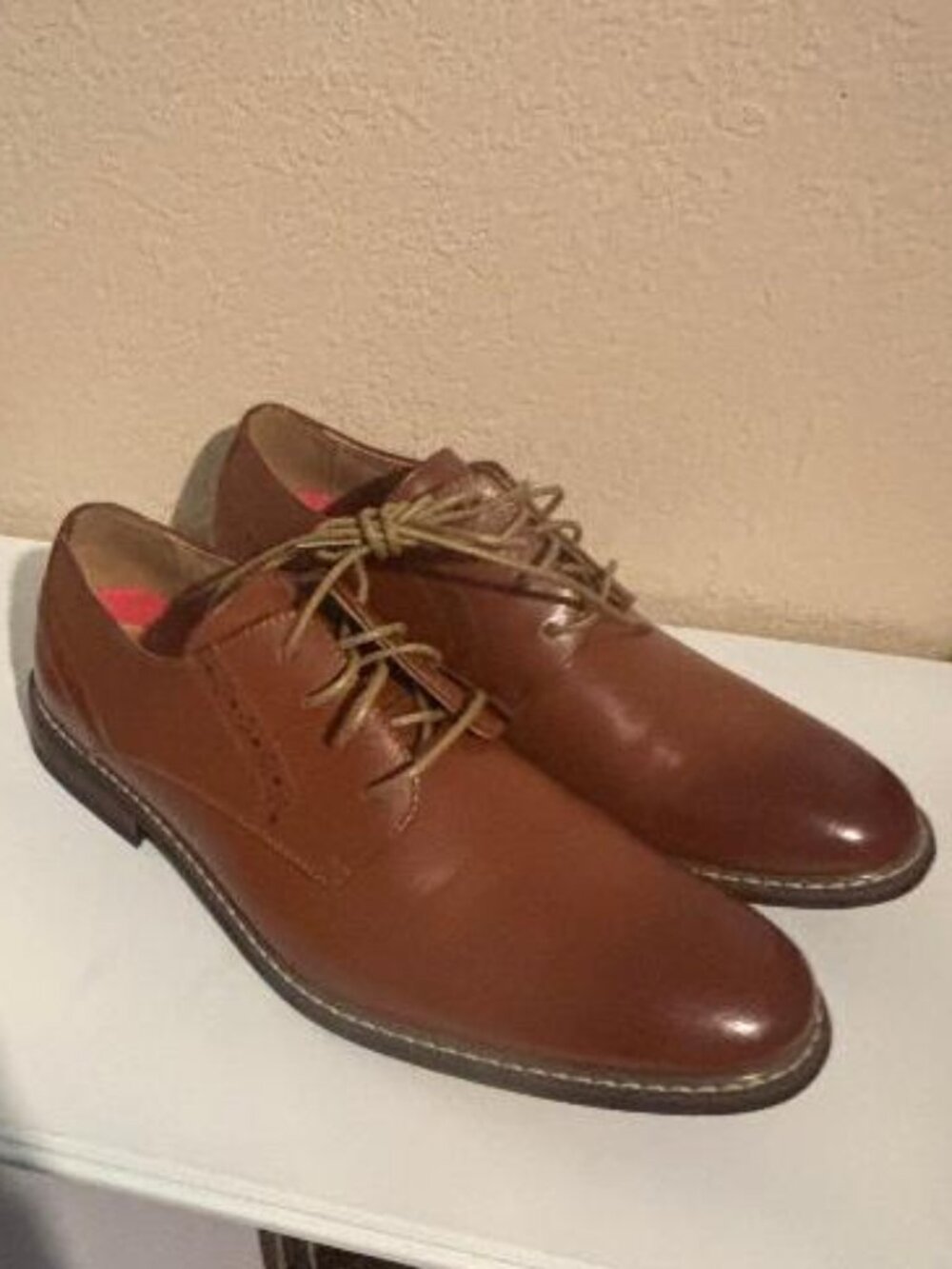 Bruno Marc Men's Leather Lined Dress Oxfords Shoes NEW 8.5 Brown Two Tone